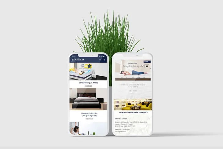 Lien A mattress - global market website design