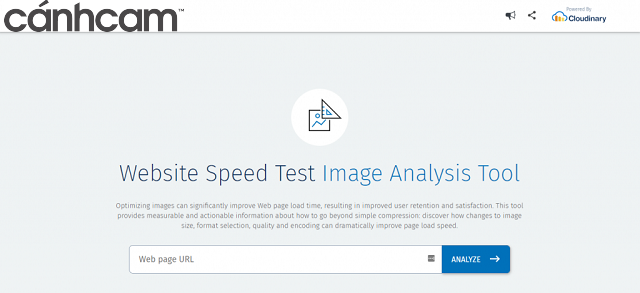 Image Analysis Tool Cloudinary giúp kiểm tra tốc độ website