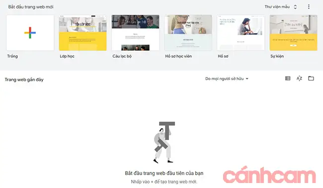 cách tạo website miễn phí bằng Google site