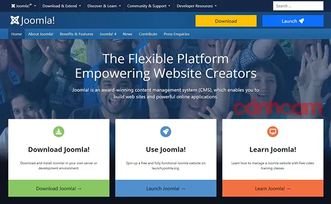 cách tạo website miễn phí bằng Joomla