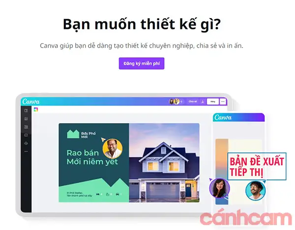 cách tạo website miễn phí với Canva