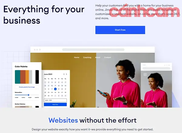 cách tạo website miễn phí bằng Jimdo