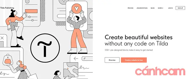 cách tạo website miễn phí với Tilda