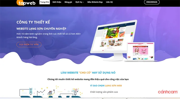 Topweb công ty thiết kế website tại Lạng Sơn