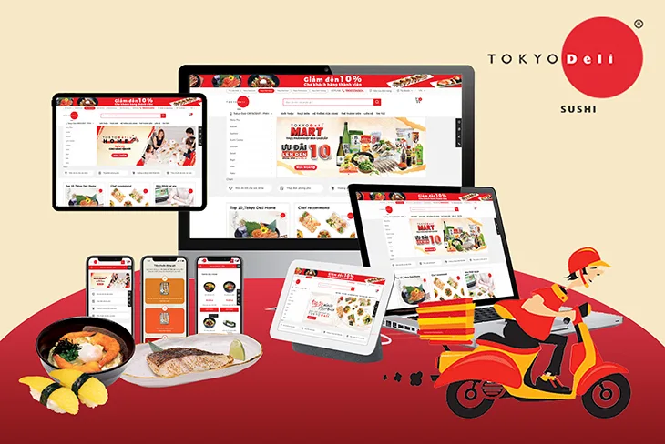 mẫu thiết kế website bán hàng Tokyo Deli Cánh Cam đã thiết kế