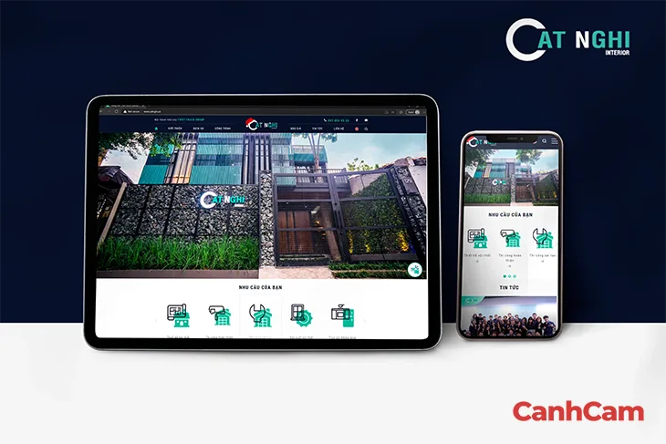 Cánh Cam thiết kế website kiến trúc Cát Nghi Interior