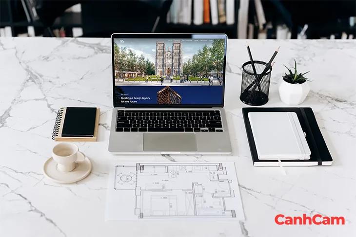 Cánh Cam thiết kế website kiến trúc S&A Architecture