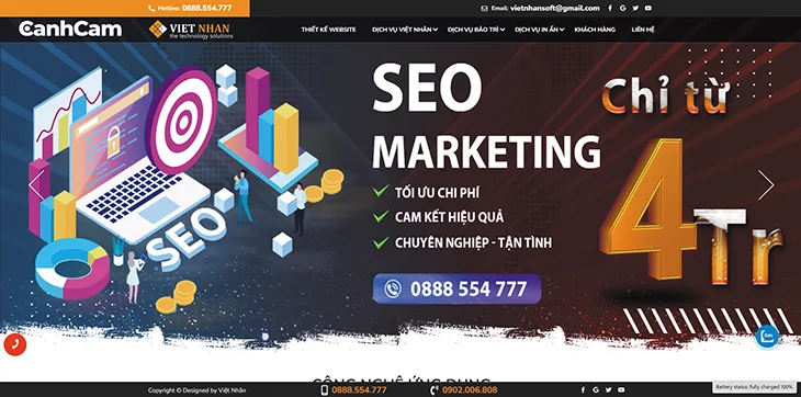 công ty thiết kế website tại An Giang Việt Nhân