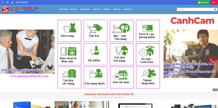 công ty Shop Thiên Hà thiết kế website tại Bắc Giang