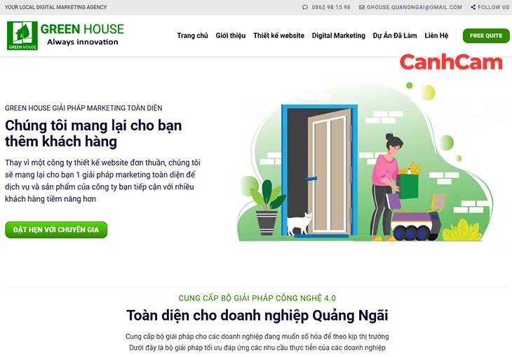 Green house thiết kế website tại Quảng Ngãi