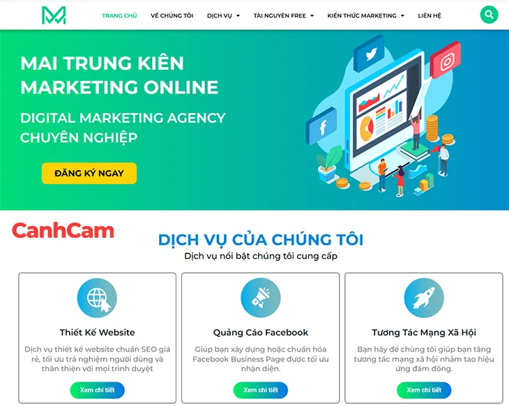 Mai Trung Kiên thiết kế website tại Quảng Ngãi