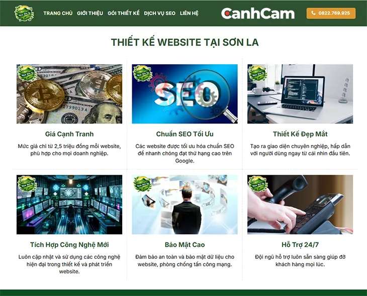 dịch vụ Web Sơn La thiết kế website tại Sơn La