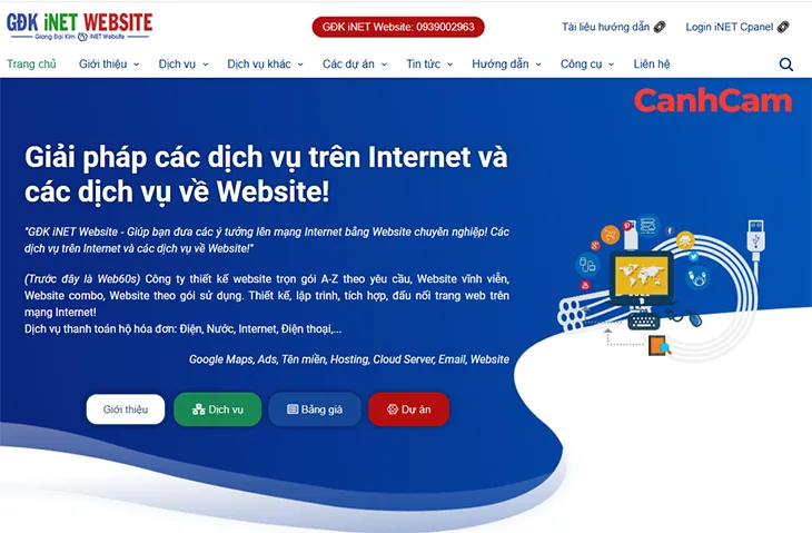 GĐK iNET Website công ty thiết kế website tại Vĩnh Long