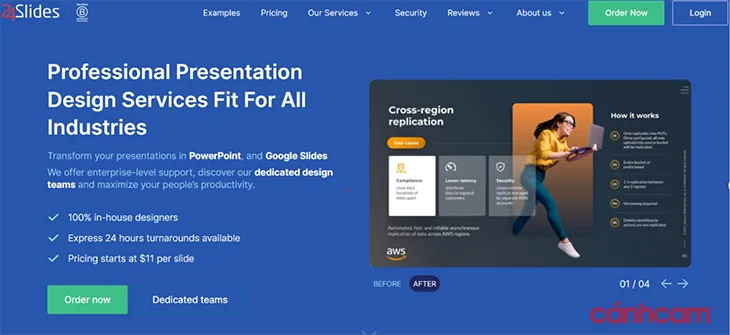 24Slides Web tạo PowerPoint cực chất