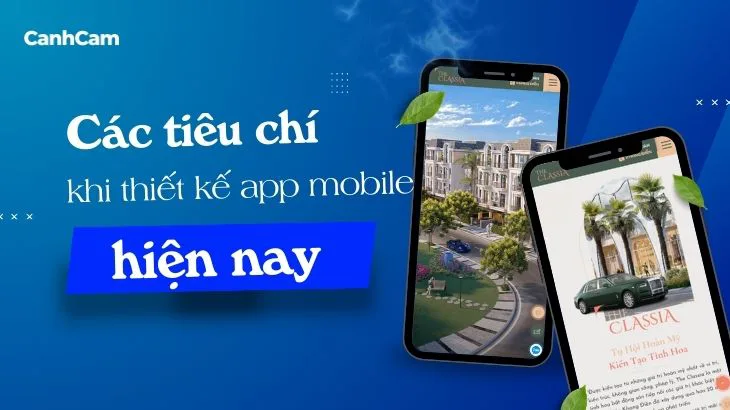 Các tiêu chí khi thiết kế app mobile