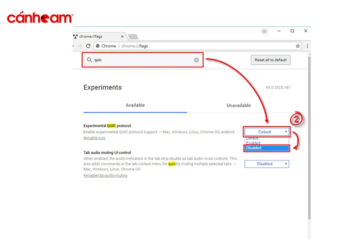 Tắt giao thức Experimental Quic Protoco trên Chrome