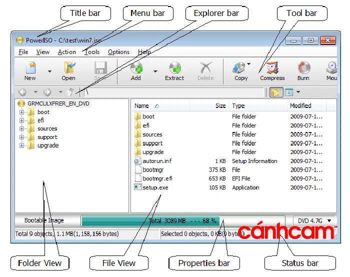 Tải PowerISO 8.7 Full,  phầm mềm đọc file ISO, phần mềm ghi đĩa, download PowerISO