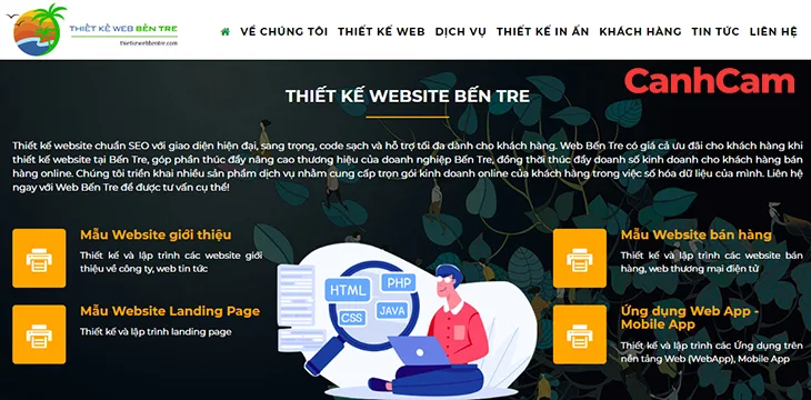 dịch vụ thiết kế web tại Bến Tre