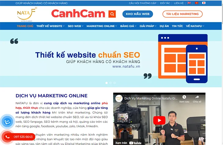 Natafu - công ty thiết kế website chuẩn SEO tại Bình Dương