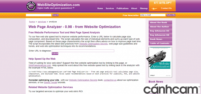 Web Page Analyzer công cụ lâu đời nhất để kiểm tra tốc độ web