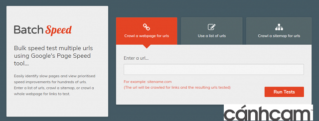 BatchSpeed công cụ trực tuyến kiểm tra tốc độ website tốt nhất