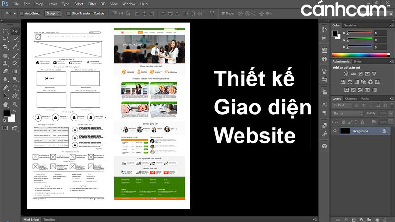 Phần mềm thiết kế web Adobe Photoshop