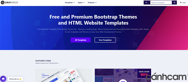 GRAY GRIDS tải template website miễn phí