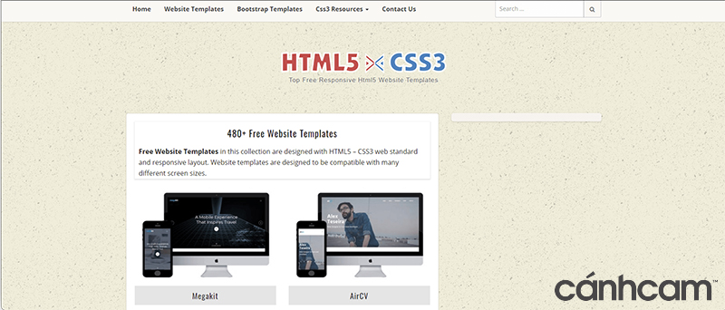 HTML5xCSS3 trang tải template website miễn phí