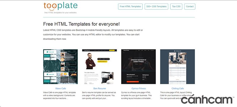 Tooplate trang tải template website miễn phí