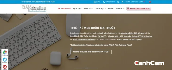 Dakdesign công ty thiết kế web Buôn Ma Thuột