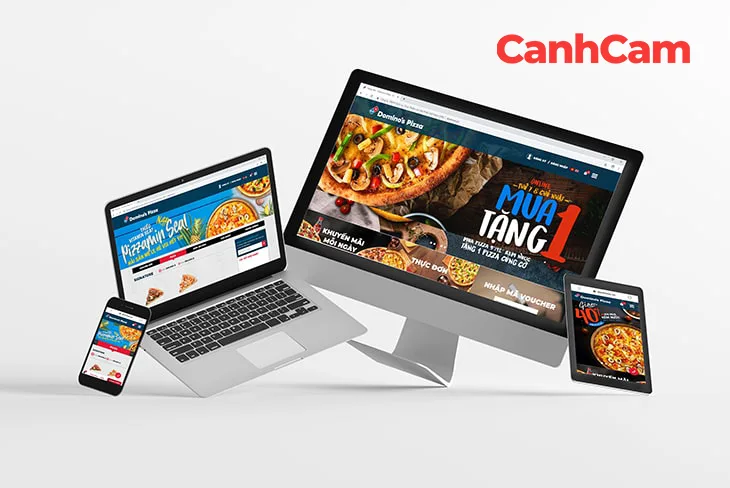 mẫu thiết kế website bán hàng Domino Pizza Cánh Cam đã thiết kế