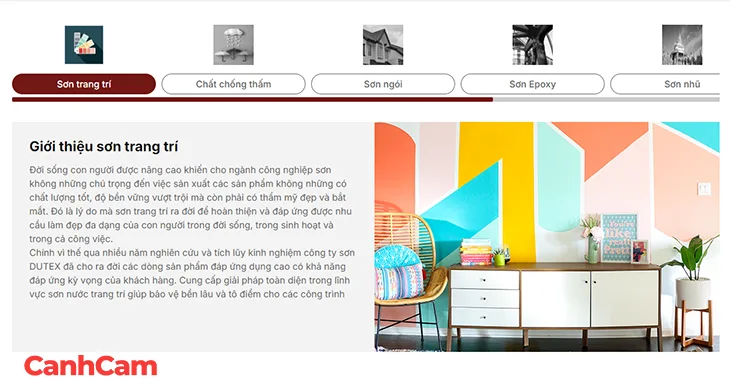 thiết kế website bán sơn phải cung cấp thông tin sản phẩm chi tiết
