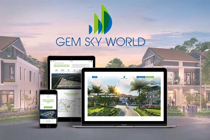 Website bất động sản Gem Sky World
