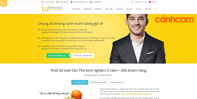 Web tiện ích - dịch vụ thiết kế website tại Cần Thơ