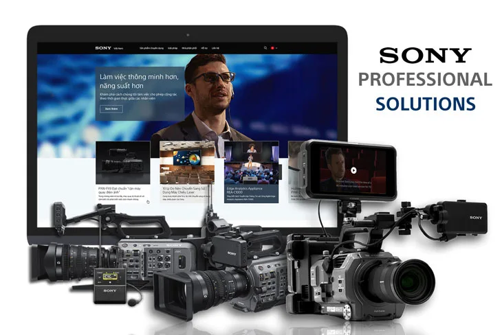 Sony - thiết kế website đồ điện tử quay phim camere