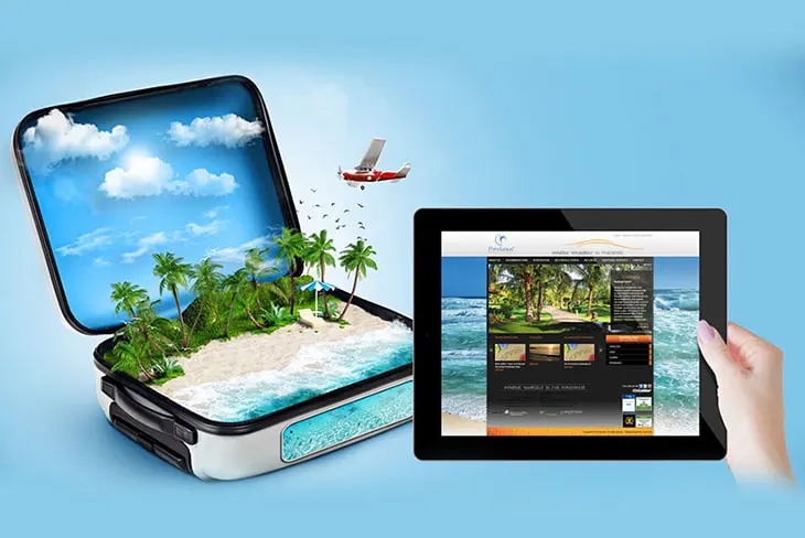 mẫu website du lịch Pandanus Resort được thiết kế bởi Cánh Cam