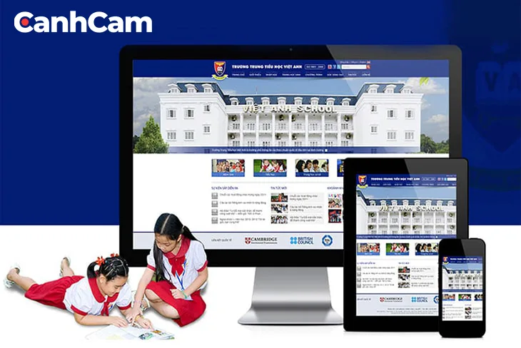 Cánh Cam thiết kế website Trường quốc tế Việt Anh