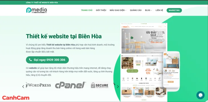 PMedia là công ty cung cấp dịch vụ thiết kế website Đồng Nai có giá rất hợp lý