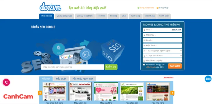 DOS công ty thiết kế web tại Đồng Nai có dịch vụ bảo trì và nâng cấp website khá tốt