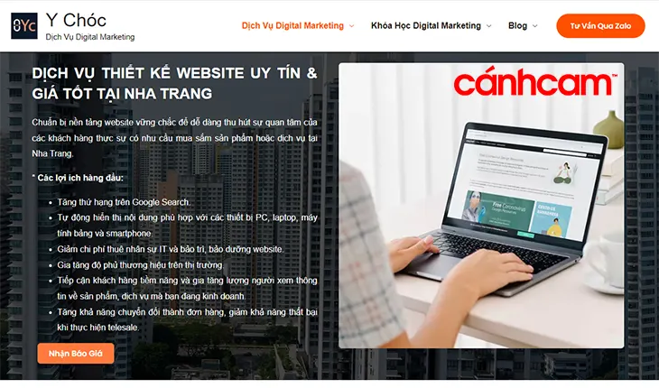 Y Chóc top công ty thiết kế web giá rẻ ở Nha Trang