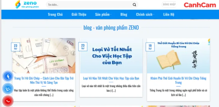 thiết kế website văn phòng phẩm cần trang blog tin tức hấp dẫn