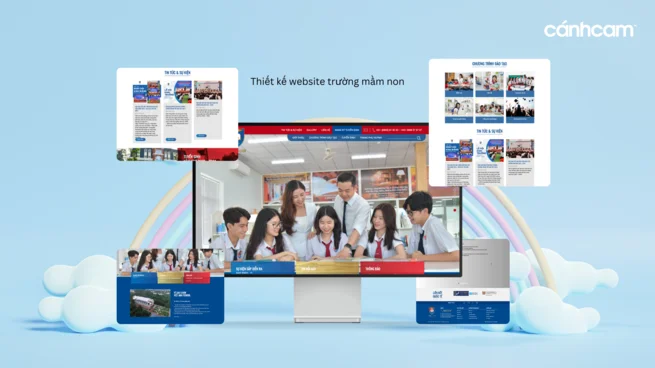 thiết kế website trường mầm non, làm trang web trường mầm non