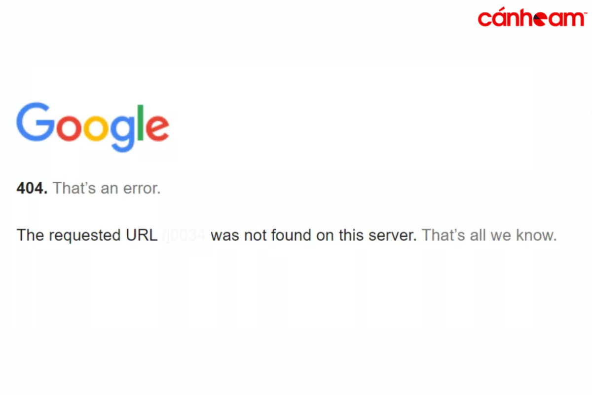Lỗi 404 Not Found xuất hiện
