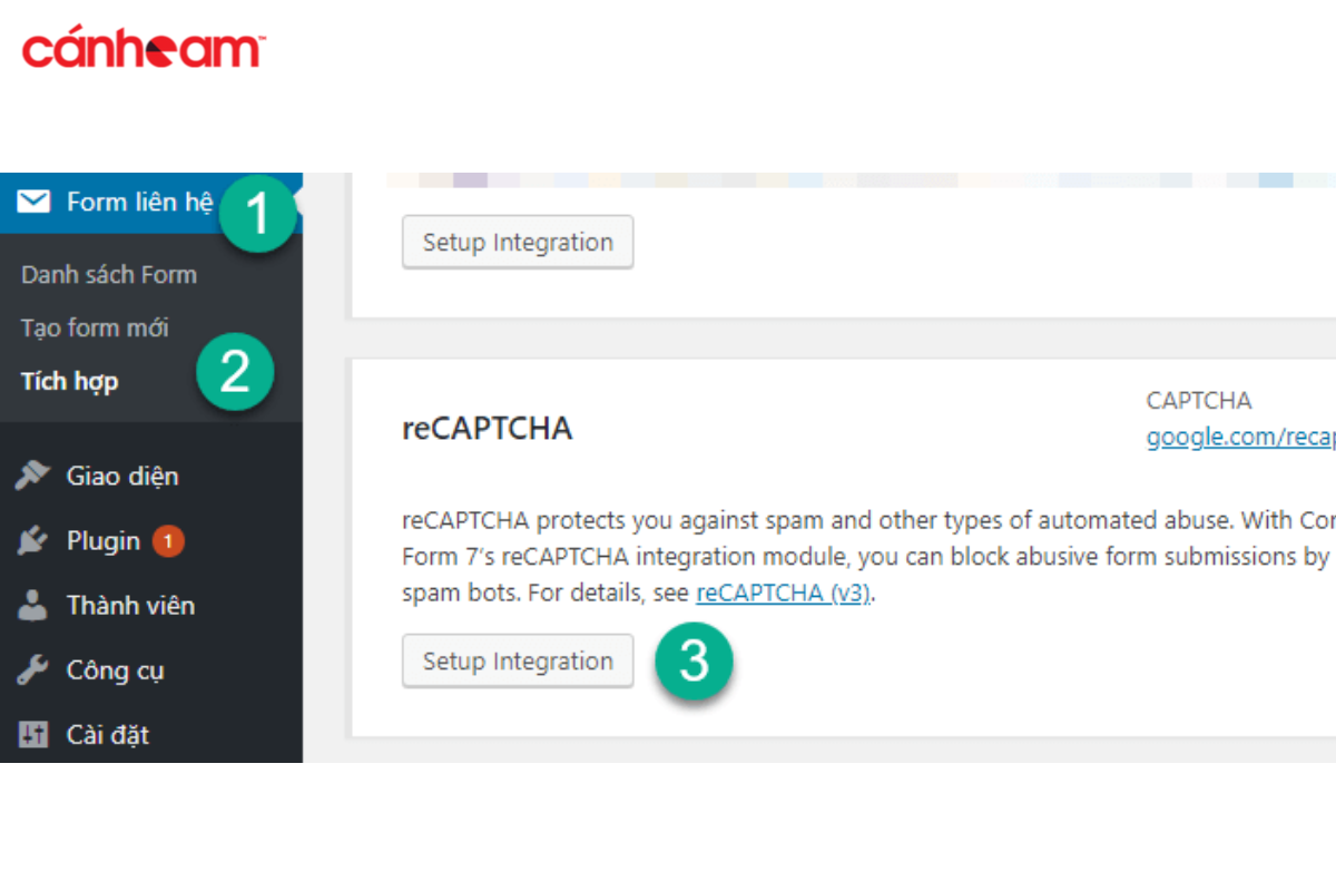 Thiết lập Google reCAPTCHA v3 vào Contact Form 7