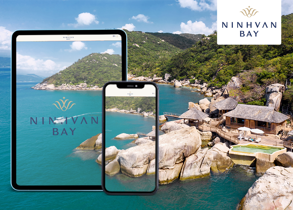 mẫu website du lịch Ninh Vân Bay thiết kế tại Cánh Cam