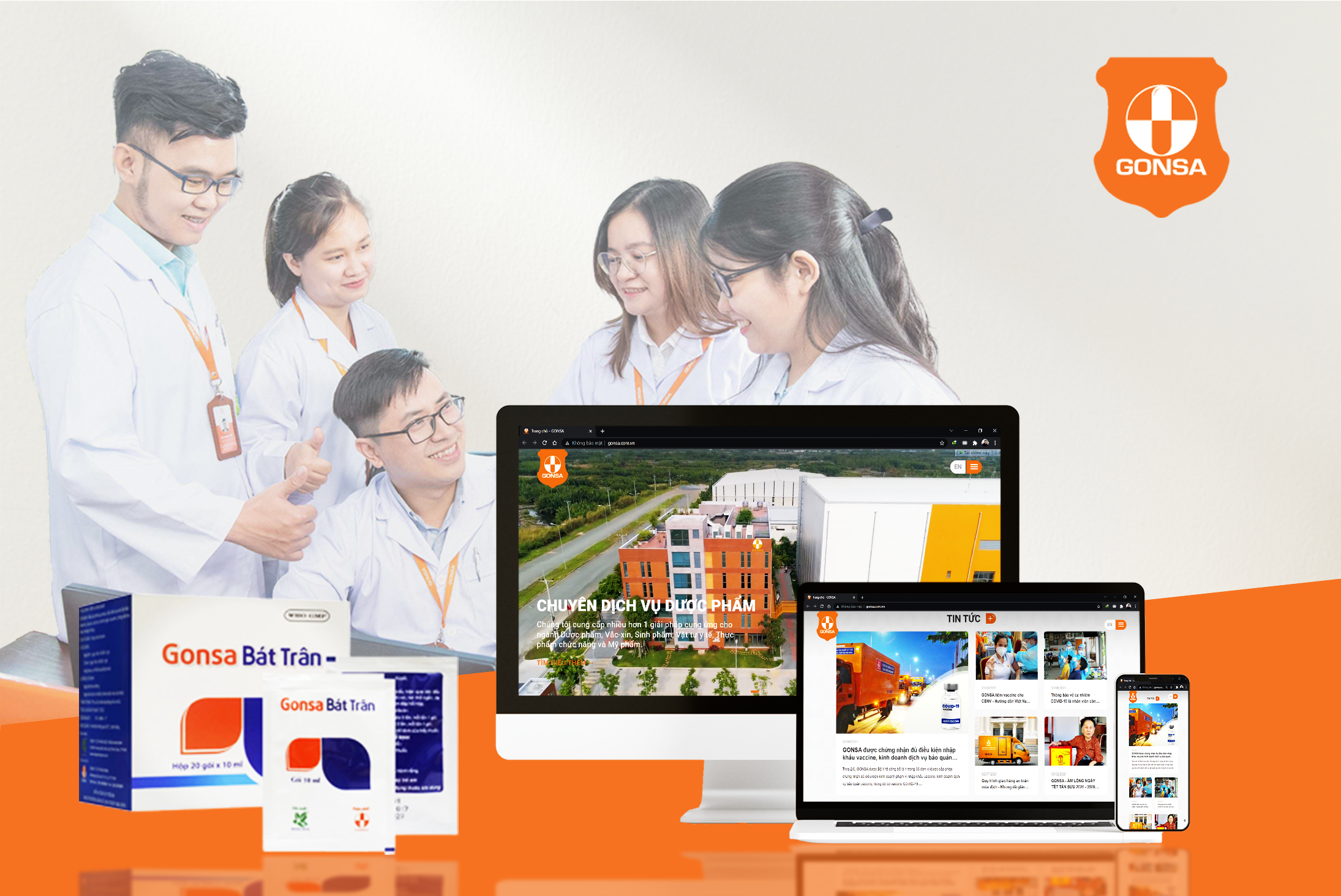 công ty dược phẩm Gonsa thiết kế website tại Cánh Cam