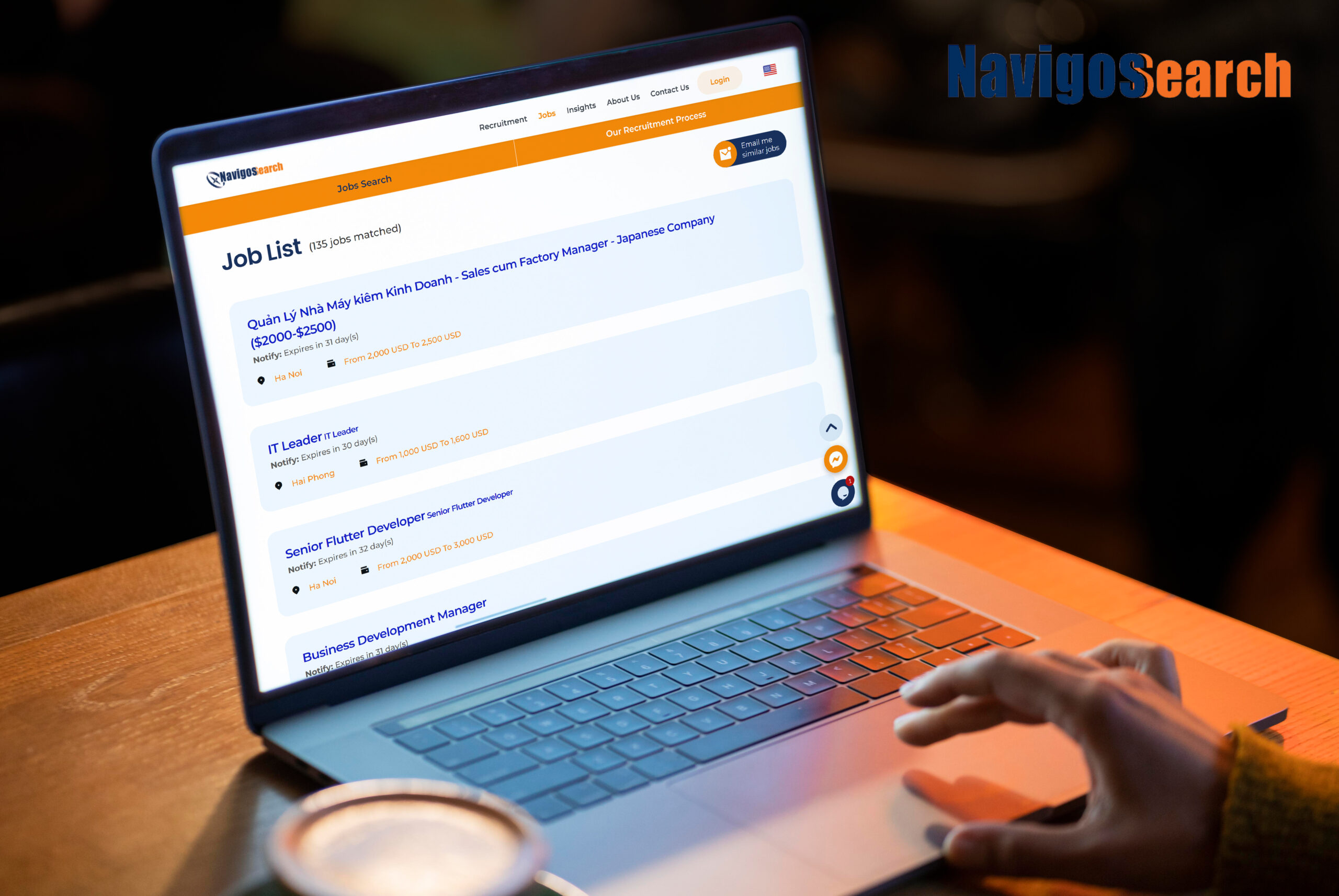 Navigos Search thiết kế website tuyển dụng tại Cánh Cam