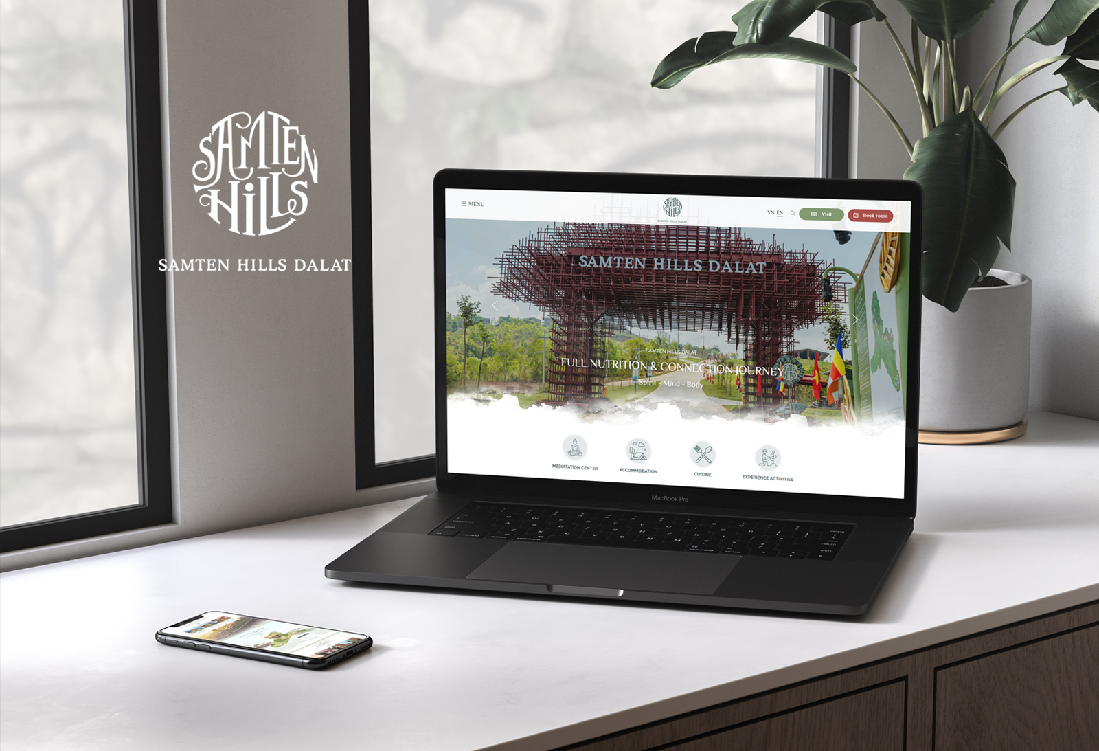 Samten Hills Dalat mẫu website du lịch thiết kế tại Cánh Cam