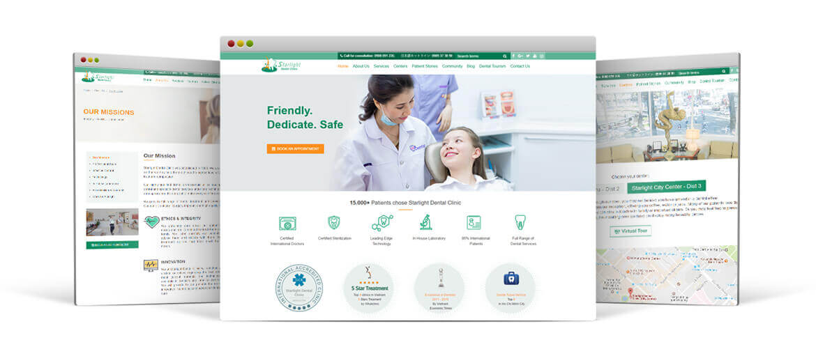 Starlight Dental thiết kế website tại Cánh Cam hình 2