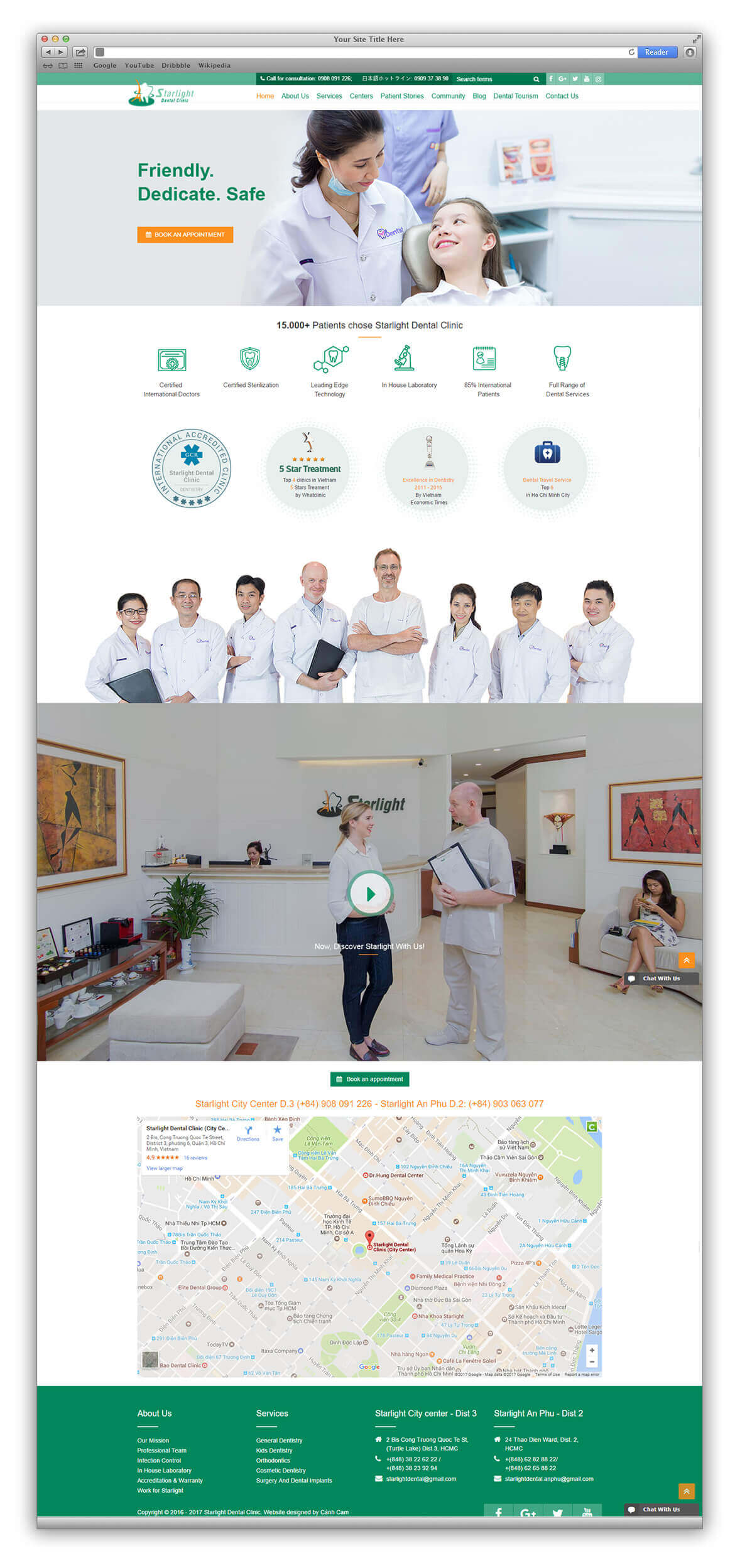 Starlight Dental thiết kế website tại Cánh Cam hình 4